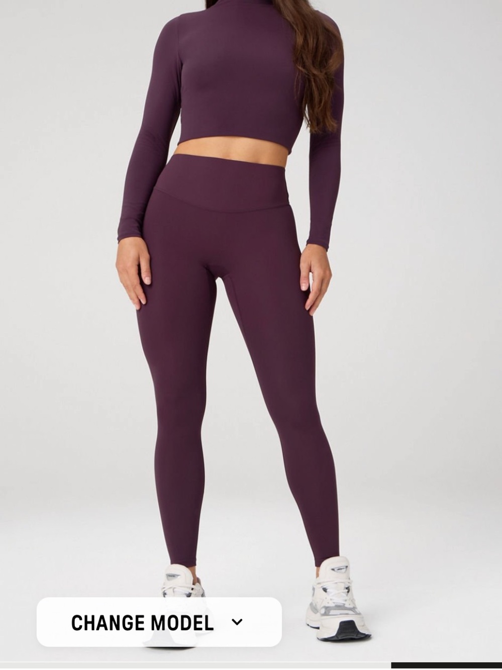 Fabletics Deep Plum High-Waist Leggings